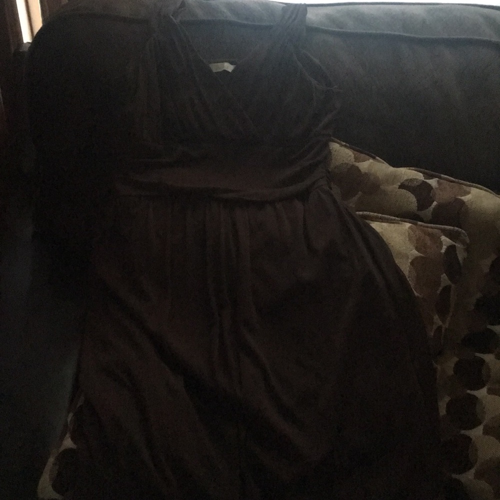 Brown sleeveless dress